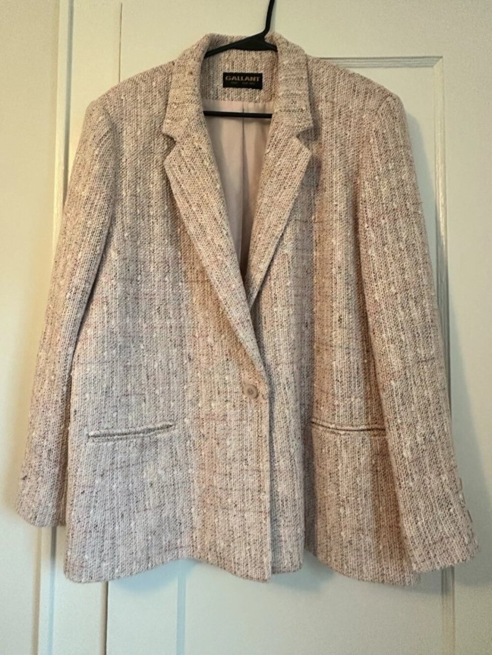 VTG Gallant Paris New York Pink Tweed Blazer